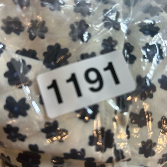 M&S ladies midi maxi dress white black blue 14 ditsy micro floral cottage modest - Picture 14 of 16